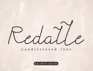 Redalle Monoline Handwritten font