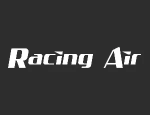 RacingAirDemo font