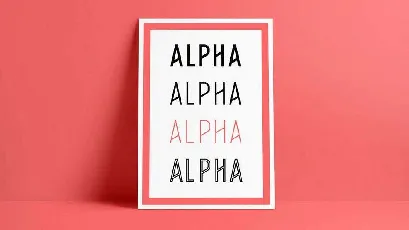 Alpha Family Free font