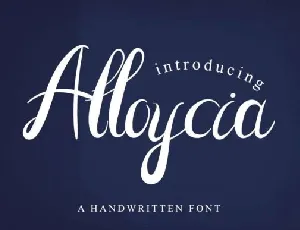 Alloycia Script font