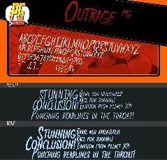 Outrage PG font