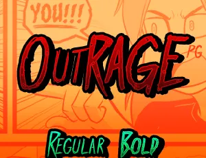 Outrage PG font