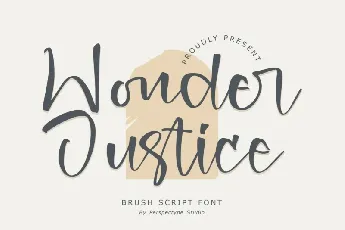 Wonder Justice – Brush Script font
