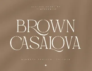 Brown Casalova font