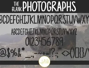 Photographs font