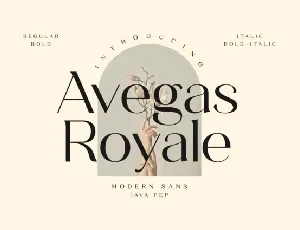 Avegas Royale font