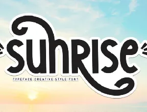 Sunrise Display font