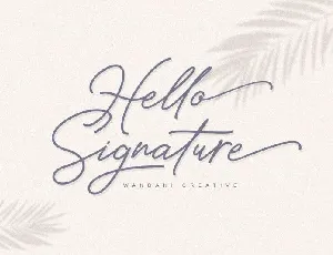 Hello Signature font