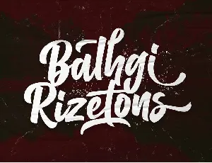 Balhgi Rizetons Bold Script font