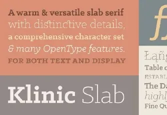 Klinic Slab Free font