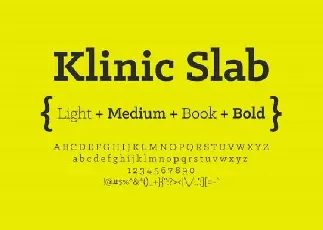 Klinic Slab Free font