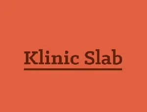 Klinic Slab Free font