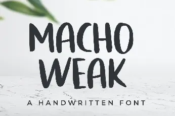 Macho Weak font