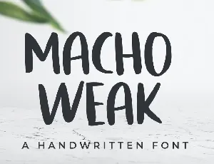 Macho Weak font