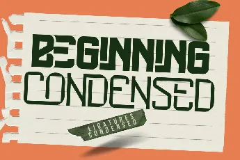 Beginning Condensed Demo font