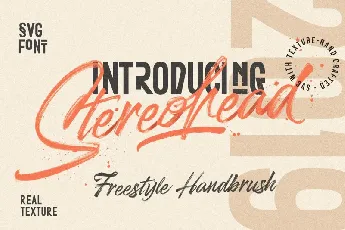 Stereohead Brush SVG font