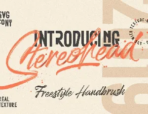 Stereohead Brush SVG font