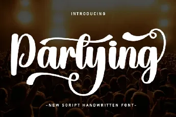 Partying Script font