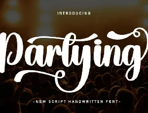 Partying Script font