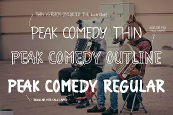 Peak Comedy font