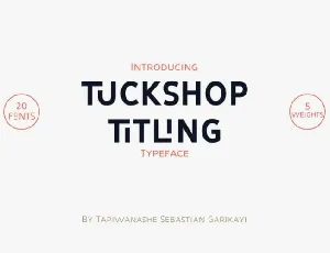 Tuckshop Titling font