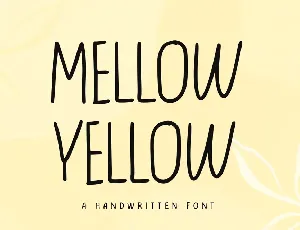 Mellow Yellow font