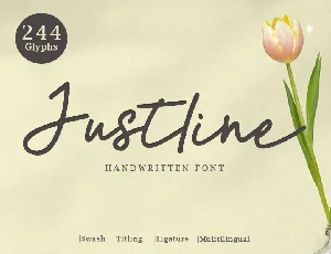 Justline Personal Use font