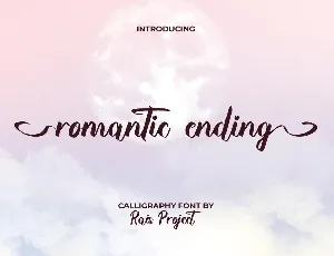 Romantic Ending Demo font