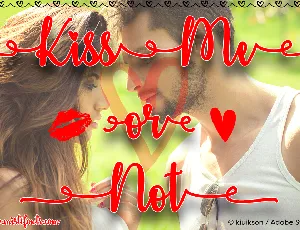 Kiss Me or Not font