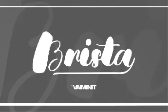 Brista Script font