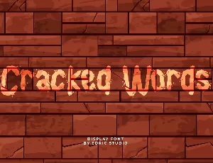 Cracked Words font