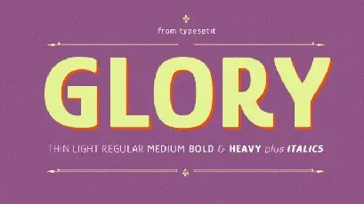 Glory Sans Serif Family font