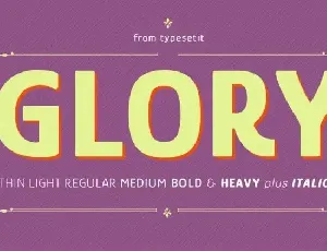 Glory Sans Serif Family font