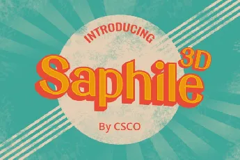 Saphile 3D font