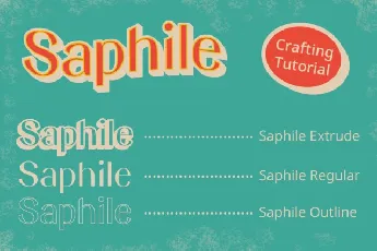 Saphile 3D font