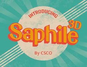 Saphile 3D font