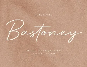 Bastoney font