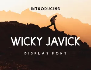 Wicky Javick Family font