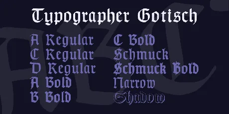 Typographer Gotisch font