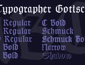 Typographer Gotisch font