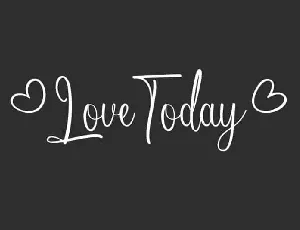 Love Today Script font