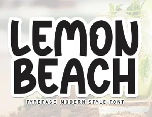 Lemon Beach Display font