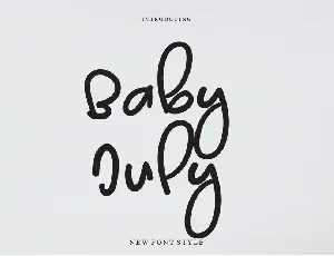 Baby July font