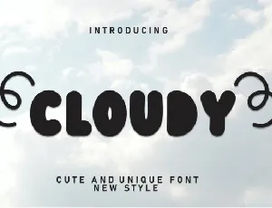 Cloudy Display font