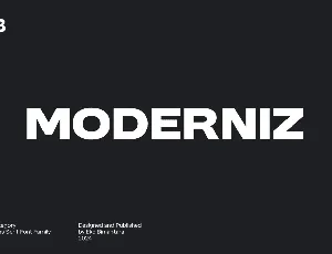 MODERNIZ font