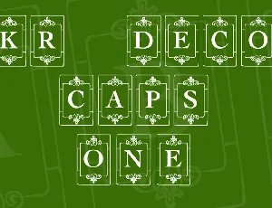 KR Deco Caps One font