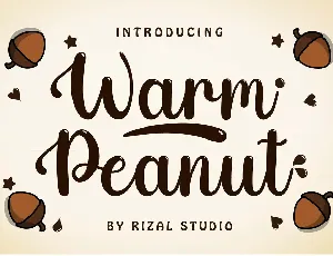 Warm Peanut font