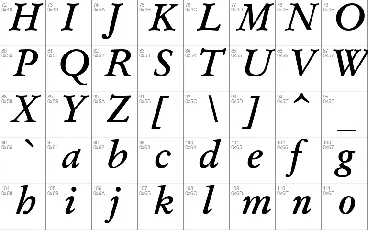 Garamond font