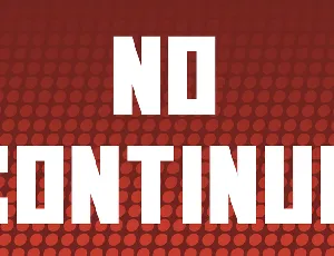 No Continue font