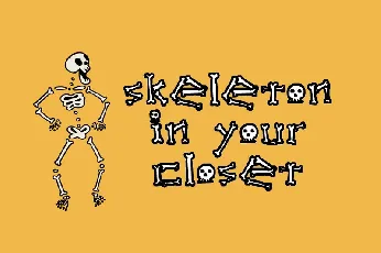 A skeleton in your closet font